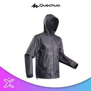 QUECHUA เสื้อแจ็คเก็ตกันฝนผู้ชายสำหรับใส่เดินในเส้นทางธรรมชาติรุ่น NH100 Raincut Full Zip 8573613