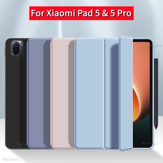 For Xiaomi pad 5 pro Flip Case With Auto Wake up / Sleep Silicone Tablet Cover Casing For Xiaomi mi pad5 pro Protective