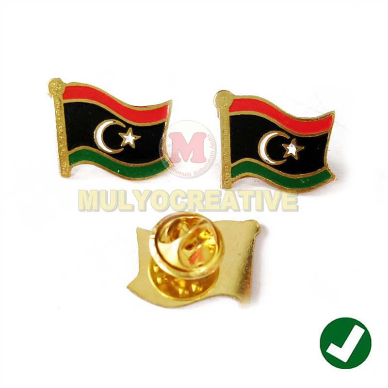 Libyan Country Flag Pin Libyan Flag เข็มกลัด Pin Libyan Flag Pin