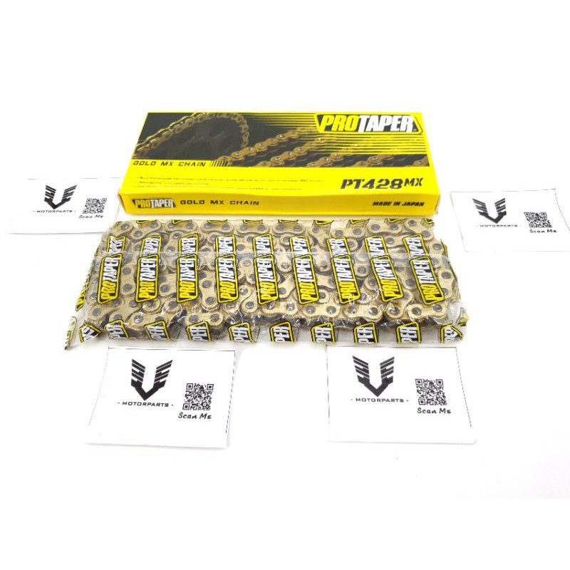 Protaper Gold Chain 428 132L Gold Chain PT428MX/PT428XRC Oring Racing Chain Rantai Emas