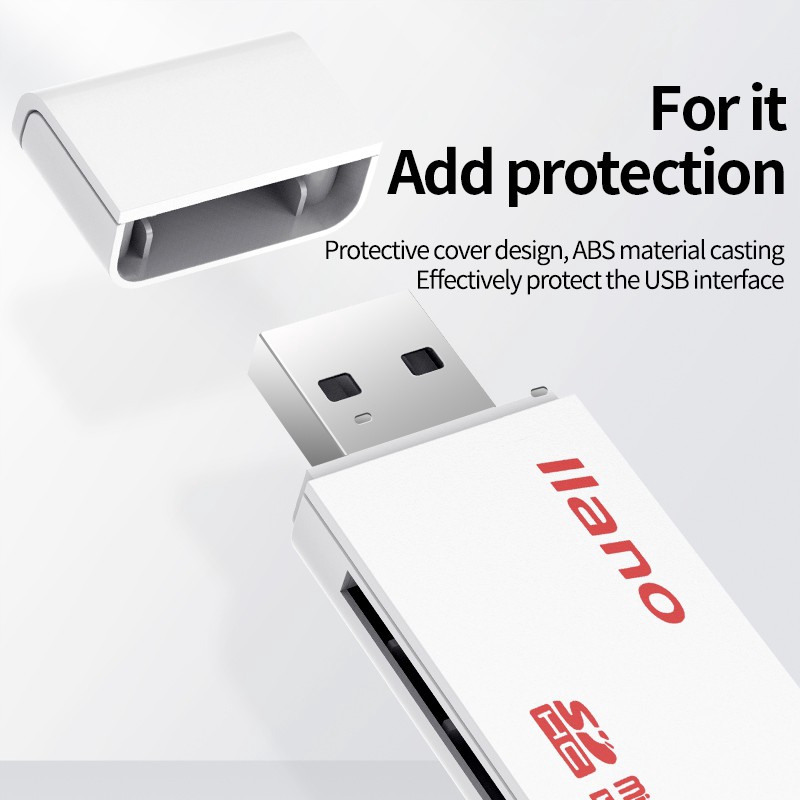 llano 2 in 1 การ์ดรีดเดอร์ USB TF / SD ขนาดเล็ก - รูปที่ 2