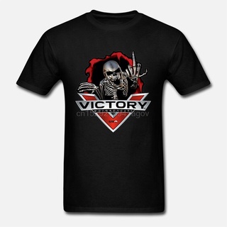 เสื้อยืดผ้าฝ้ายพิมพ์ลายแฟชั่น ใหม่ เสื้อยืด พิมพ์ลายหัวกะโหลก Victory Skull สีดํา 2 Gpnnpe21Dhihjc61