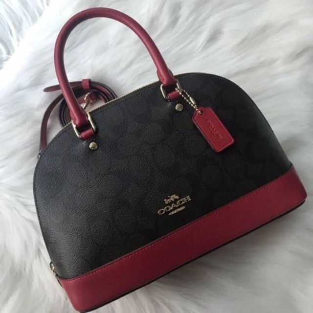 กระเป๋า COACH MINI SIERRA SATCHEL IN SIGNATURE HANDBAG F27583