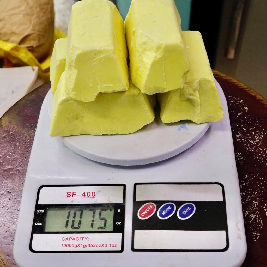 กำมะถันก้อน 1 กก. เกรด A (Sulfur Cube 1 Kg) กำมะถัน ไล่สัตว์เลื้อยคลาน งู ตะขาบ กำมะถันชนิดก้อน - รูปที่ 4