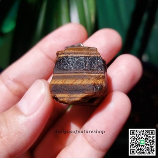 จี้หินไทเกอร์อายดิบ Tigers Eye