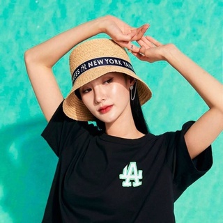 ของแท้💯หมวก MLB Raffia Wide Bucket Hat พร้อมส่ง