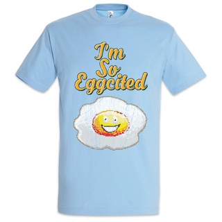 T-shirt  เสื้อยืด พิมพ์ลาย IM So Eggcited Pixel สไตล์เรโทร สําหรับเล่นเกมS-5XL