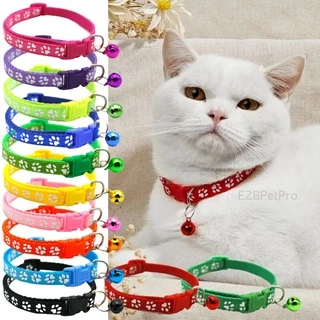 ปลอกคอแมว ปลอกคอสุนัข พิมพ์ลายรอยเท้าสัตว์เลี้ยง 12สีน่ารัก เลือกสีได้ C014
