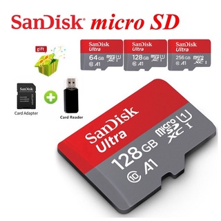 ของแท้ 100% การ์ดหน่วยความจํา Sandisk 256GB 128GB 64GB 32GB 16GB Micro sd Class10 UHS-1