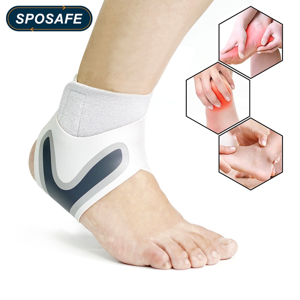 Sposafe สนับข้อเท้า บรรเทาอาการปวดเอ็น สําหรับเล่นกีฬาบาสเก็ตบอล วอลเลย์บอล ขี่จักรยาน 1 ชิ้น