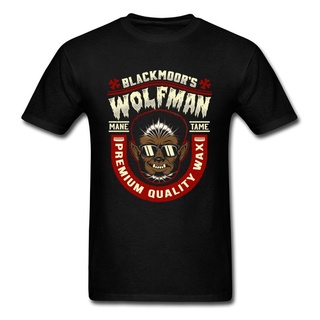 ROUND คอลูกเรือเสื้อยืดแขนสั้น ผ้าฝ้าย พิมพ์ลาย Wolfman Tame สไตล์ฮิปฮอป แฟชั่นฤดูร้อน สําหรับผู้ชาย-4XL