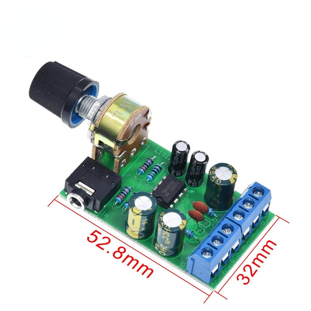 Tda2822m บอร์ดโมดูลขยายเสียงสเตอริโอ 2.0 ช่องสัญญาณคู่ AUX DC 1.8-12V