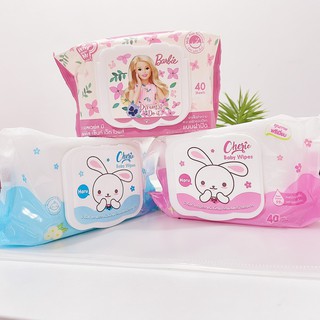 Cherie Baby Wipes ผ้าเช็ดทำความสะอาดผิว ทิชชู่เปียก รุ่นใหม่มีฝาปิด ปราศจากแอลกอฮอล์และน้ำหอม