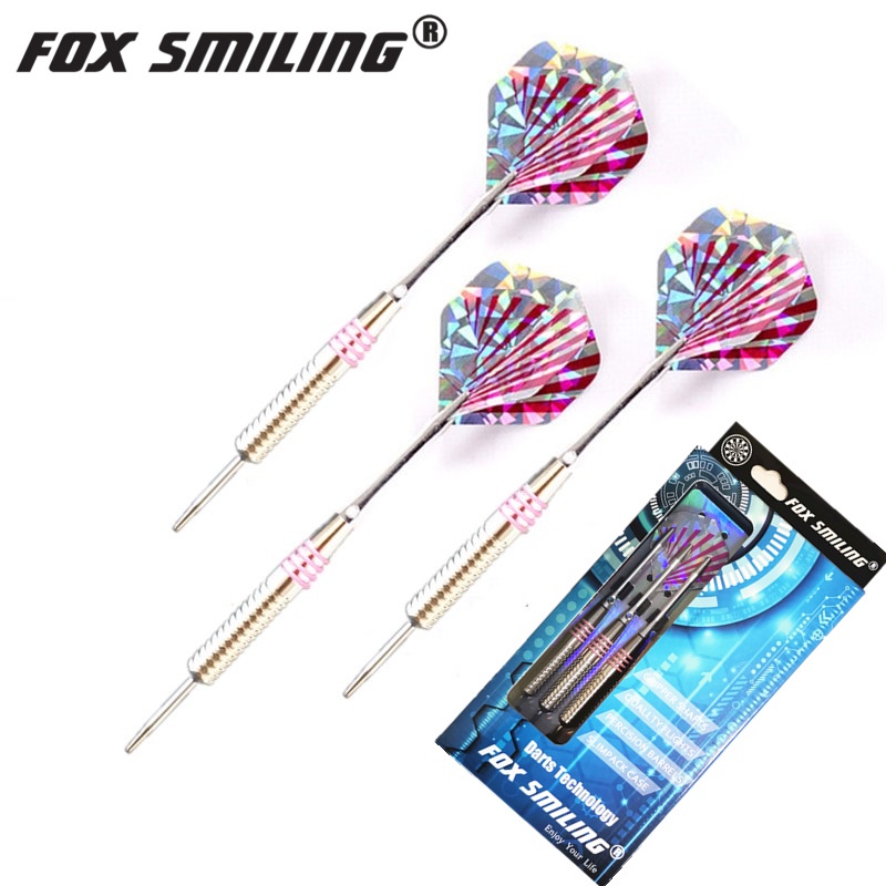 FOX SMILING 24g หมุดปาเป้าปลายเหล็ก 16 ซม. มืออาชีพพร้อมเพลาโผอลูมิเนียม