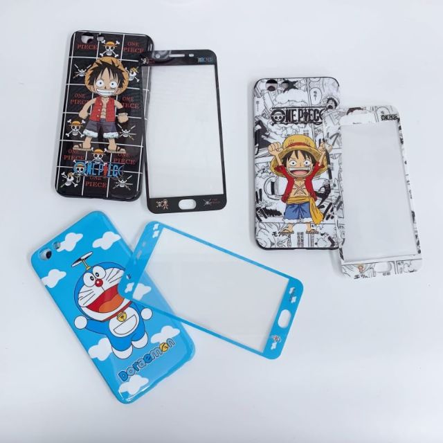 เคส+ฟิล์มA3s J7/J7core Y55 A59 A7/A5s oppo A15 A12วันพีช