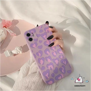 เคสโทรศัพท์มือถือแบบนิ่ม TPU ลายเสือดาวสีม่วง สําหรับ Samsung A12 A50 A30s A22 M22 A03 A33 A53 A13 A50s A51 A21s A11 A71 A10s A31 A10s M11 A20s A70 M32