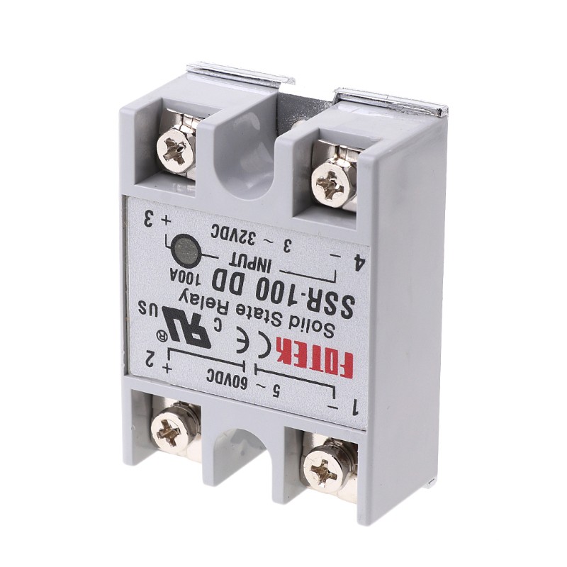 SSR-100 DD Solid State Relay Module 100 A 3-32 V Dc Input 5-60 V Dc Output รีเลย์สําหรับรถยนต์