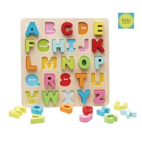 จิ๊กซอว์ไม้ จิ๊กซอว์ABC จิ๊กซอว์ตัวเลข กระดานจิ๊กซอว์ไม้ ตัวต่อไม้ ตัวต่อABC อักษรABC ของเล่นไม้ ของ