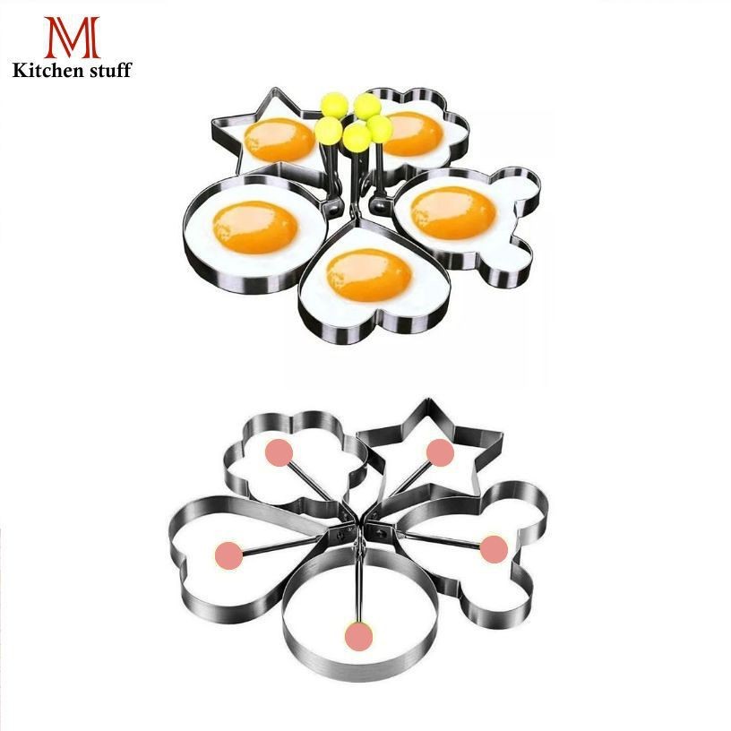 M KITCHEN EM1 กระทะ แม่พิมพ์ทอดไข่ เเพนเค้ก แบบสแตนเลส แม่พิมพ์ครัวทำอาหาร ไข่ดาว ไข่เจียว แม่พิมพ์ไข่ (A8) ราคา ถูกที่สุด ดีลบีเคเค แกลเลอรีภาพที่ 3
