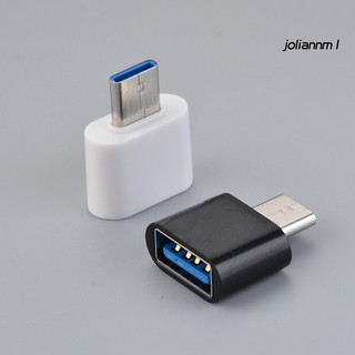 Jm ตัวแปลงความเร็วสูง ตัวผู้ เป็นตัวเมีย Type-C เป็น USB OTG สําหรับแฟลชไดรฟ์ เมาส์ 2 ชิ้น