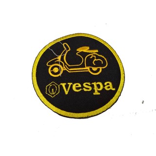 [ตัวรีด เย็บได้] Vespa ป้ายติดเสื้อ logo Embroidered Sew Iron On Patches Badge