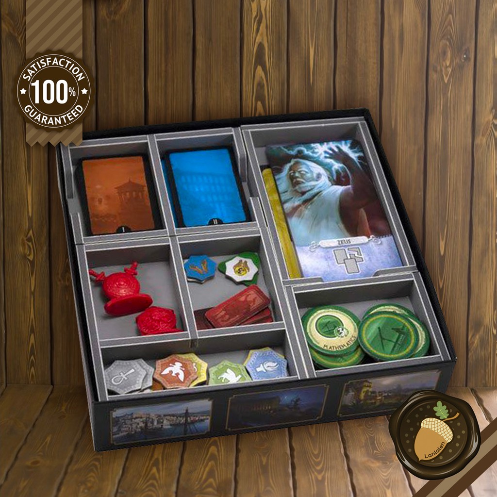 [Accessory Board Game] Folded Space Organizer: 7 Wonders Duel & Pantheon ที่จัดเก็บของในกล่องบอร์ดเก