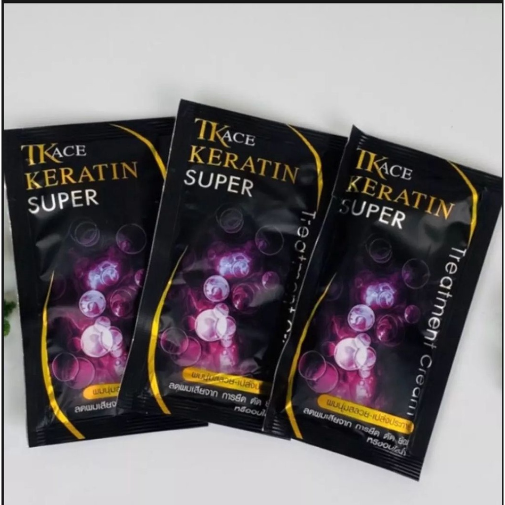 พร้อมส่ง แบบซอง TK​ ACE​ Keratin​ Super Treatment เคราติน แก้ผมเสีย