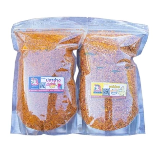 ครึ่งกก. น้ำพริกกากหมู อกไก่ ปลาย่าง ปลาย่างกลิ่นแมงดา ปลาย่างนรก กากหมูเผ็ด ไก่สมุนไพร