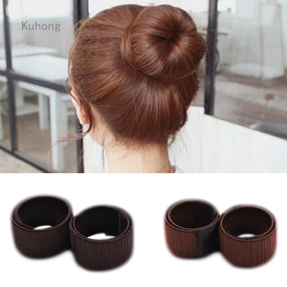 Women Girl Hair DIY Styling Donut Former Foam French Twist Magic Tools Bun Maker