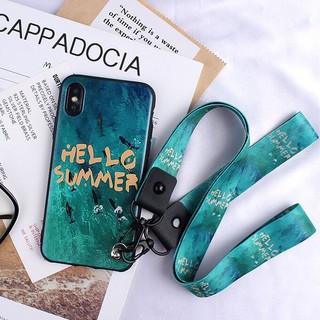 เคส-Oppo A16 A54 A74 A94 A15 Reno 5 A93 Reno 4 A53 A12 A92 A52 A31 A91 A5 2020 Reno 2f Reno 3 F11pro  A7 Reno 2 A3S F9 F7 F5 A5S A1K A83 R9s A9 2020 A57 F1s With Strap