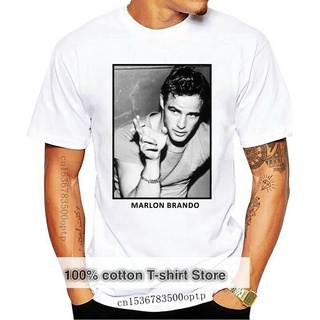 TSHIRTฝ้ายขายดี เสื้อยืดลําลอง แขนสั้น พิมพ์ลาย Marlon Brando Movie คุณภาพสูง สําหรับผู้ชาย LJegle68COcjck83s-5xl