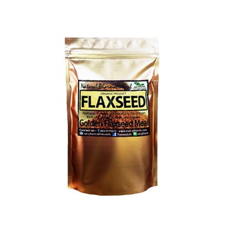 เมล็ดแฟลกซ์ (สีทอง) อบ บดผง 100 กรัม Organic Golden Flaxseed Meal แฟลกซ์ซีด (ผลิตใหม่ตามออร์เดอร์)