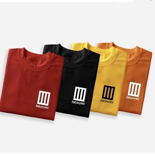 เสื้อคนอ้วน เสื้อคู่ โลโก้ Paramore - เสื้อยืด Unisex G=A เสื้อยืดสีขาว เสื้อสาวอวบ เสื้อครอปสายฝอ