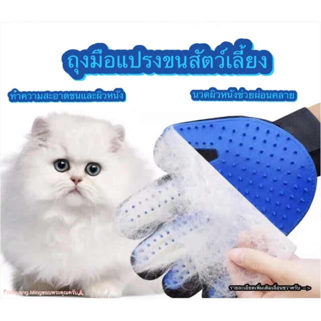 ถุงมือแปรงขนสัตว์เลี้ยง ถุงมือกำจัดขนสัตว์เลี้ยง (🇹🇭พร้อมส่ง📦)