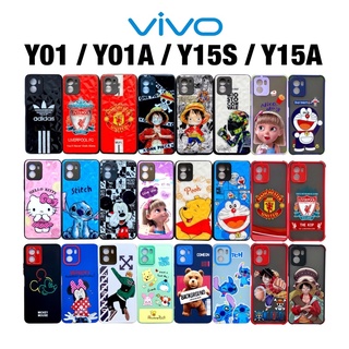 เคสกันกระแทก 3D Case VIVO Y15s Y01 Y15A Y01A วีโว่ เคส เคสการ์ตูน