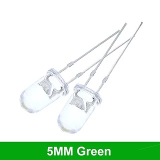 หลอดไฟ Led ไดโอดเปล่งแสง 5 มม. สีเขียวสีแดงสีเหลืองฟ้า 100 ชิ้น / ล็อต F5