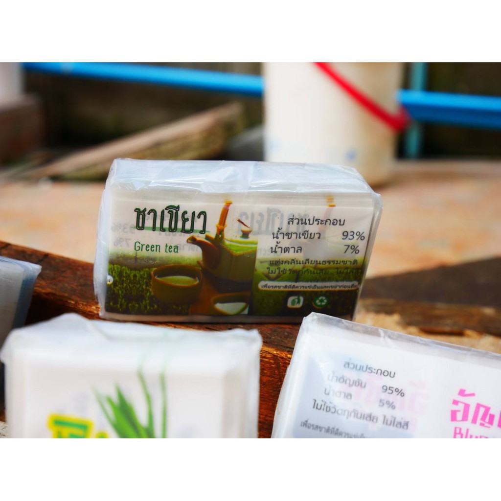 ฉลากสินค้า/ฉลากฟิล์มหดสำเร็จรูป ชาเขียว (1 เเพค 300 ชิ้น) / GREEN TEA  shrink  label (1 pack, 300 pcs.)