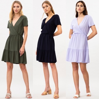 🍭【 มี 3 สี 】 Lefties dress เดรสผ้า viscose เนื้อผสม ผ้าดี เนื้อไม่บาง ผ้ายืด แบบน่ารัก ใส