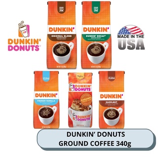 กาแฟคั่วบด เมล็ดกาแฟ เม็ดกาแฟคั่ว Dunkin Donuts Ground Coffee Whole Coffee Beans Blend Bag