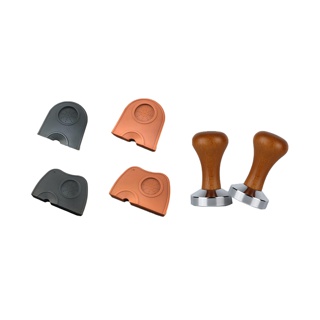 โปรโมชั่น : แทมเปอร์กดกาแฟ Stainless Steel Coffee Tamper Machine Press Flat Base 51mm แทมเปอร์ กดกาแฟ ลายไม้สีไม้