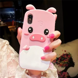 OPPO A53 2020 A92 Realme X3 superzoom XT X2 X7 X50 Pro K3 F1plus R9 R9S R11S F5 F11 A57 A39 A83 เคสโทรศัพท์ Cartoon Cute Pig TPU soft case เคสซิลิโคน เคสป้องกัน
