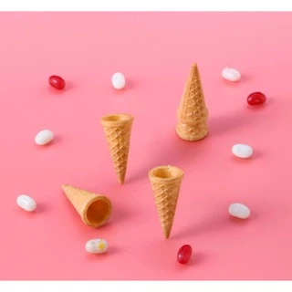 โคนไอติมจิ๋ว โคนมินิ พร้อมส่ง แบบ 4 ห่อ 500 ชิ้น และ 1 ลัง 1000 ชิ้น โคนกรอบอร่อย