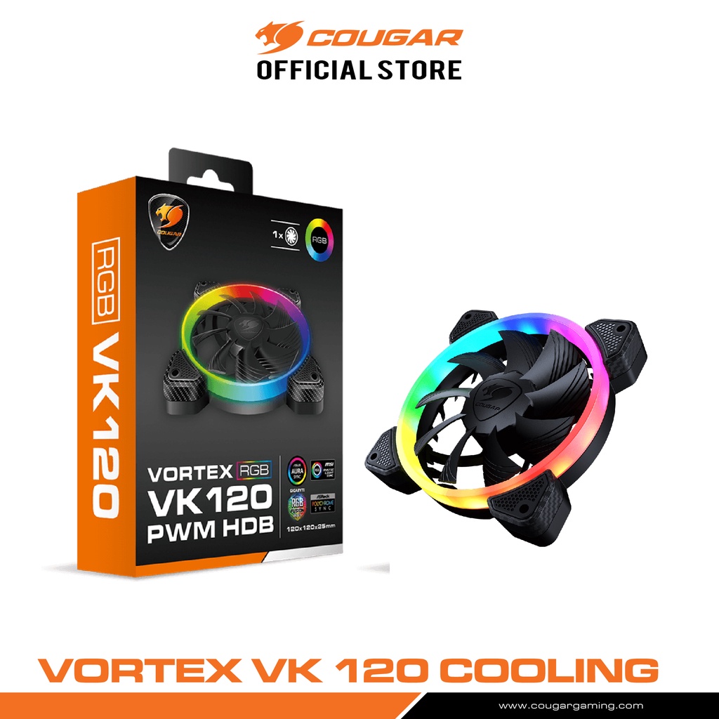 COUGAR VORTEX ARGB VK 120 Cooling Fan : Fan Case พัดลมเคส RGB 1 ตัว รับประกัน 1 ปี