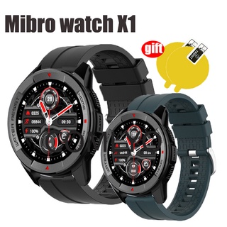 Xiaomi Mibro watch X1 สายซิลิโคน สร้อยข้อมือ ผู้หญิง ผู้ชาย สมาร์ทวอทช์ เข็มขัด ฟิล์มกันรอยหน้าจอ