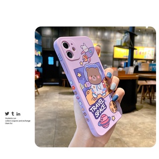 เคส Case Vivo Y20S Y12S V20Pro Y15 Y11 Y19 Y50 Y30 Y20 Y17 Y12 Y20SG Y12A Y85 Y81 V9 V5S V15 V15Pro S1Pro X21 เคส tpu Side pattern Aerospace bear and rabbit เต็มเลนส์ ปกป้องกล้อง เคสโทรศัพท์