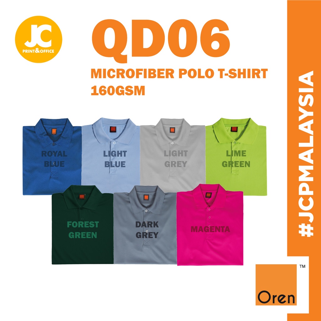 JCP x ORN SPORT เสื้อยืดโปโลแห้งเร็ว QD06 ชุดกีฬา Unisex Cool Fit ไมโครไฟเบอร์โปโล - QD06 Group C
