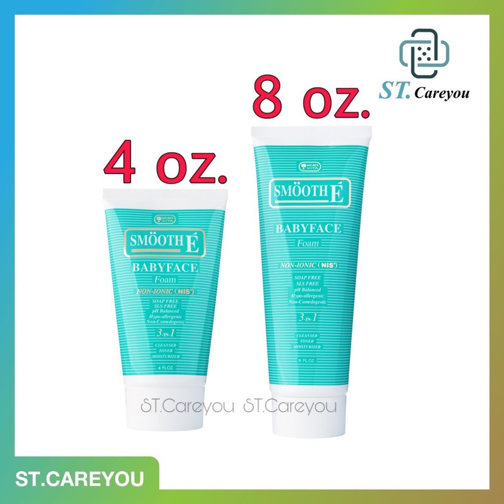 **ผลิต02/24**Smooth E Babyface Foam 4 oz. (120 ml.)/ 8 oz. (240 ml.)