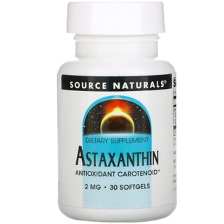 ถูกที่สุด! แอสตาแซนธิน 2 มก Source Naturals, Astaxanthin, 2 mg, 30 Softgels