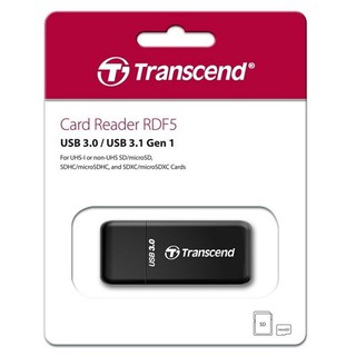 Transcend EXTERNAL CARD READER USB 3.1 Gen1 ตัวอ่านการ์ดแบบพกพา ประกัน 2 ปี รุ่น TS-RDF5K