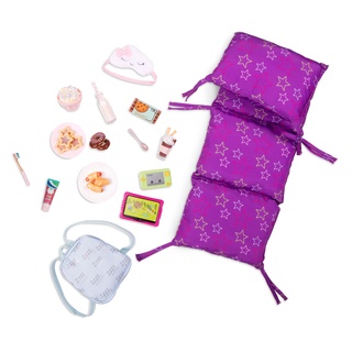 Our Generation -DELUXE SLEEPOVER PARTY SET, PURPLE MATTRESS (BD37912Z) - เซ็ตอุปกรณ์เบาะรองนั่งสำหรับตุ๊กตา